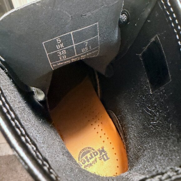 Dr. Martens 1460 W Dark Gray Patent Leather Combat Boots US 7 - Picture 9 of 9